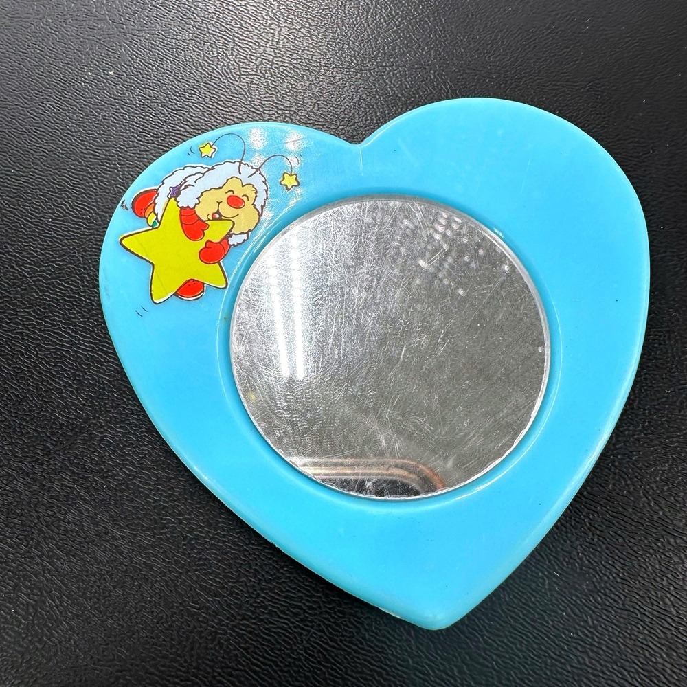 Vintage Heart Pocket‎ Mirror Rainbow Brite Star Retro Hong Kong Kitsch 3in